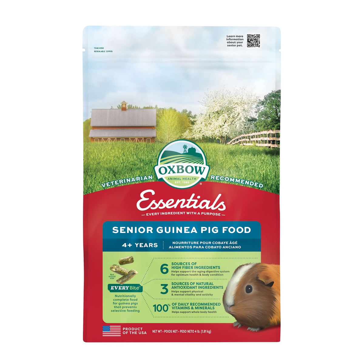 Nourriture Essentials pour cochon d'Inde sénior