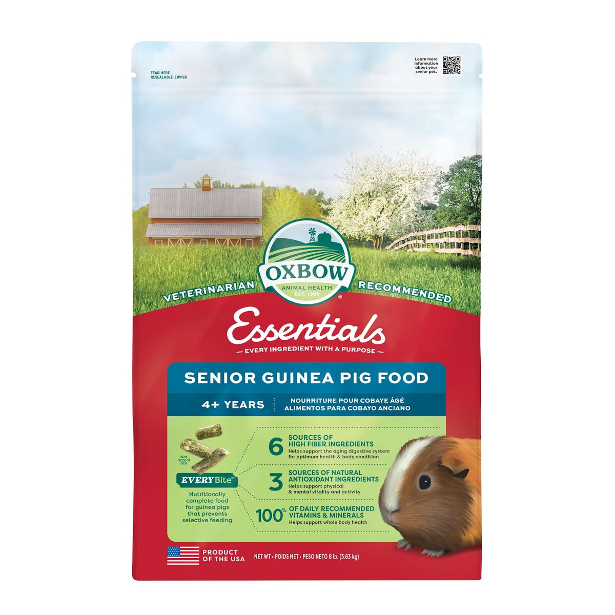 Nourriture Essentials pour cochon d'Inde sénior