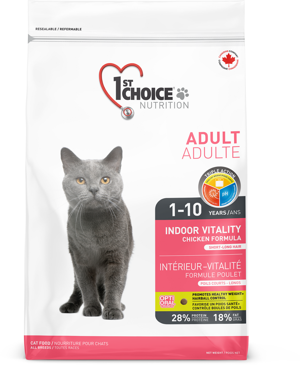 Intérieur vitalité poulet 1st Choice - nourriture sèche pour chat