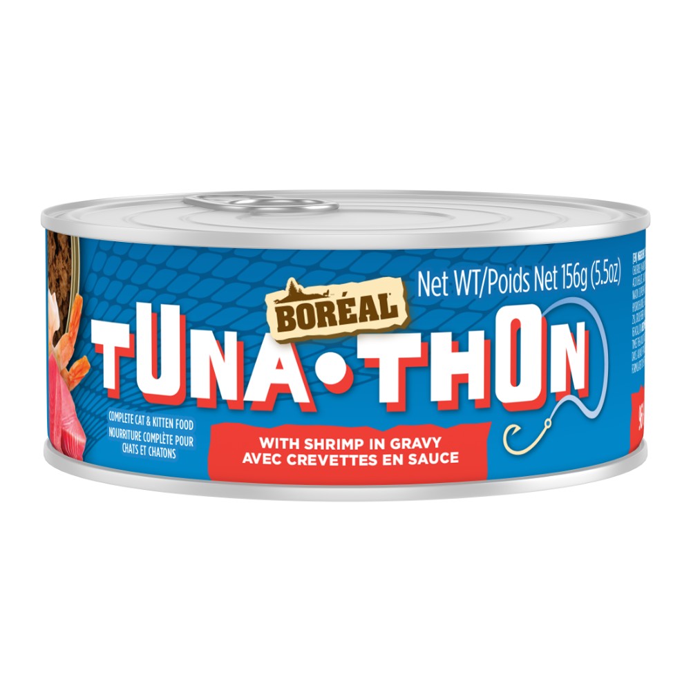Thon rouge et crevettes en sauce sans grains - nourriture humide pour chat 156 g