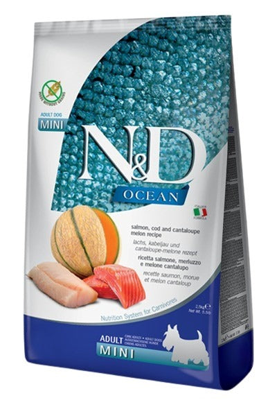 Nourriture sèche N&D Ocean sans grains pour chien de races mini