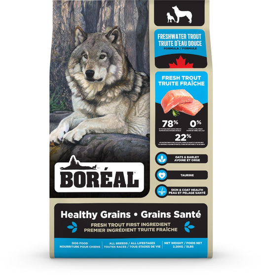 Grains santé truite d'eau douce - nourriture sèche pour chien Boréal
