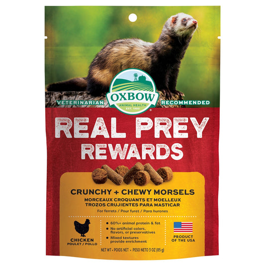 Gâteries croquantes et moelleuses Real Prey Rewards pour furet, poulet 3 oz
