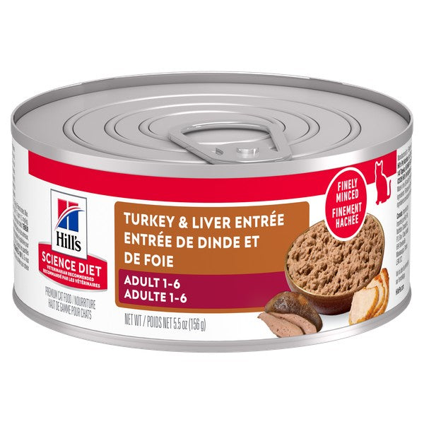 Adulte entrée de dinde et de foie - nourriture humide pour chat 156 g