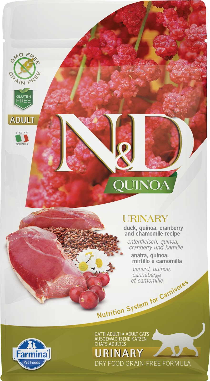 Nourriture sèche N&D Quinoa Urinaire sans grains pour chat