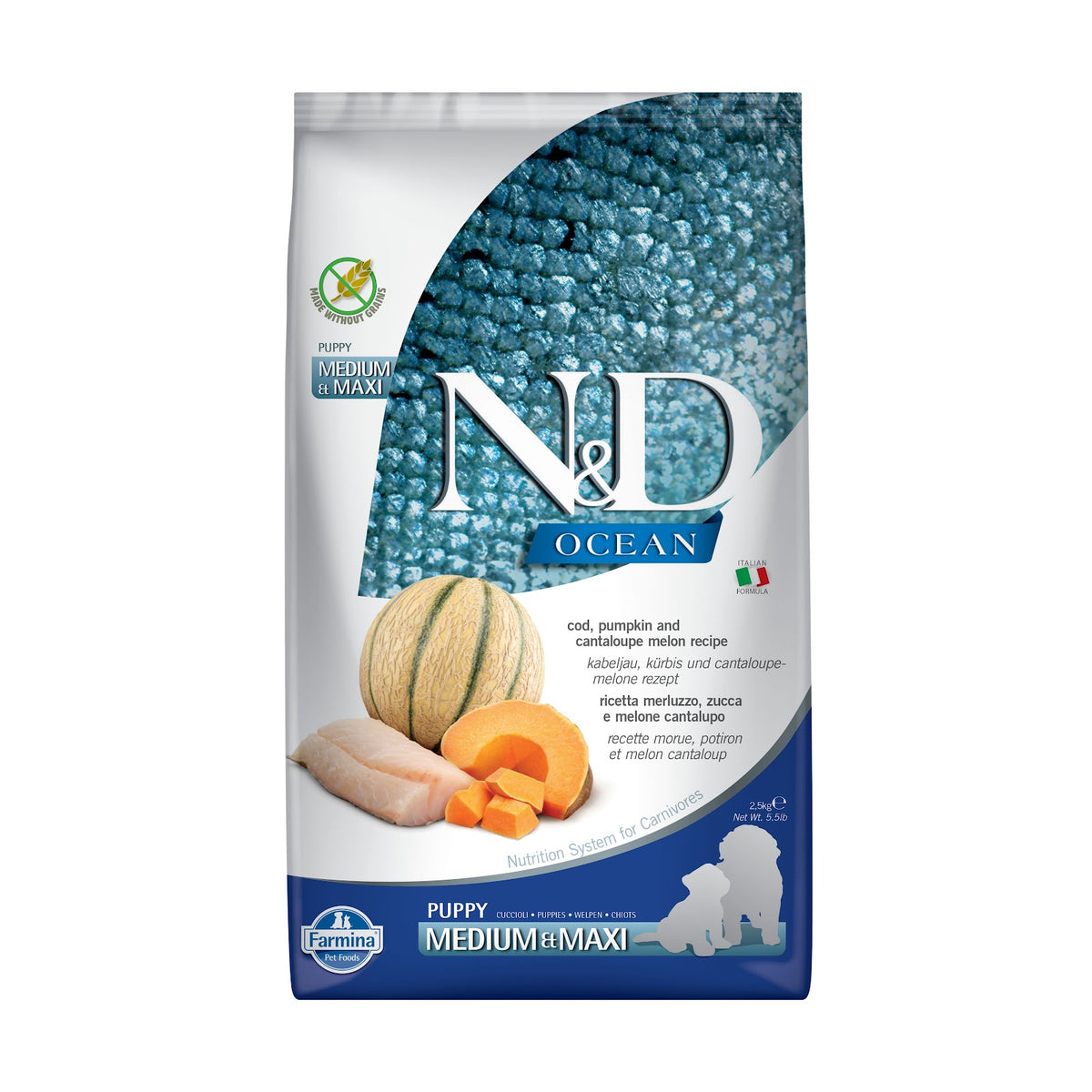 Nourriture sèche N&D Ocean sans grains pour chiot