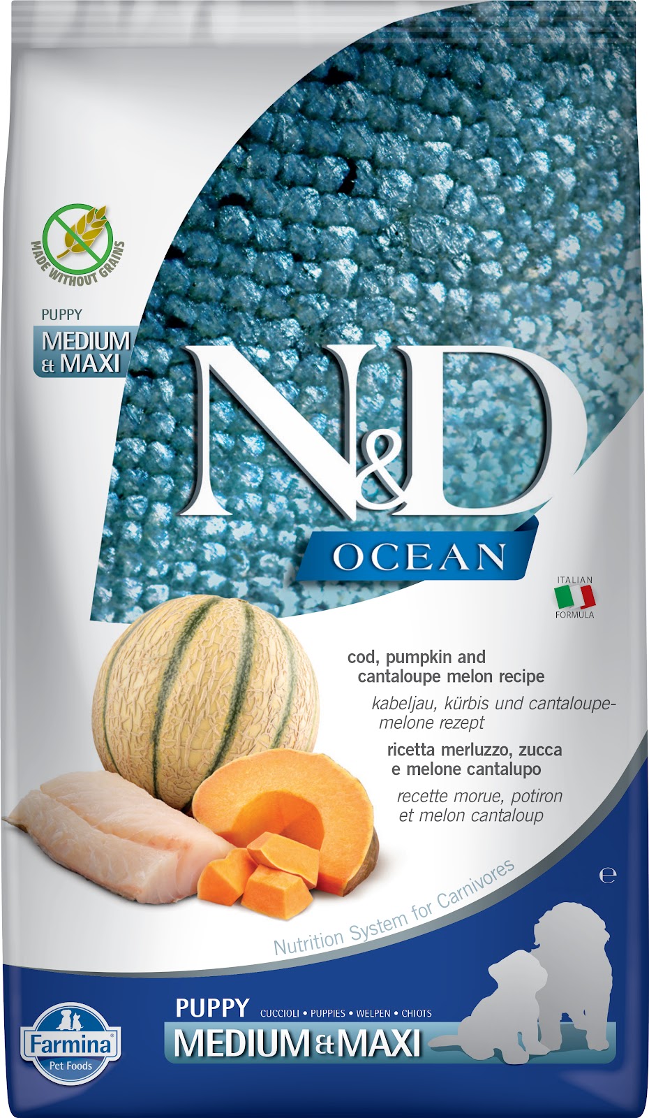 Nourriture sèche N&D Ocean sans grains pour chiot