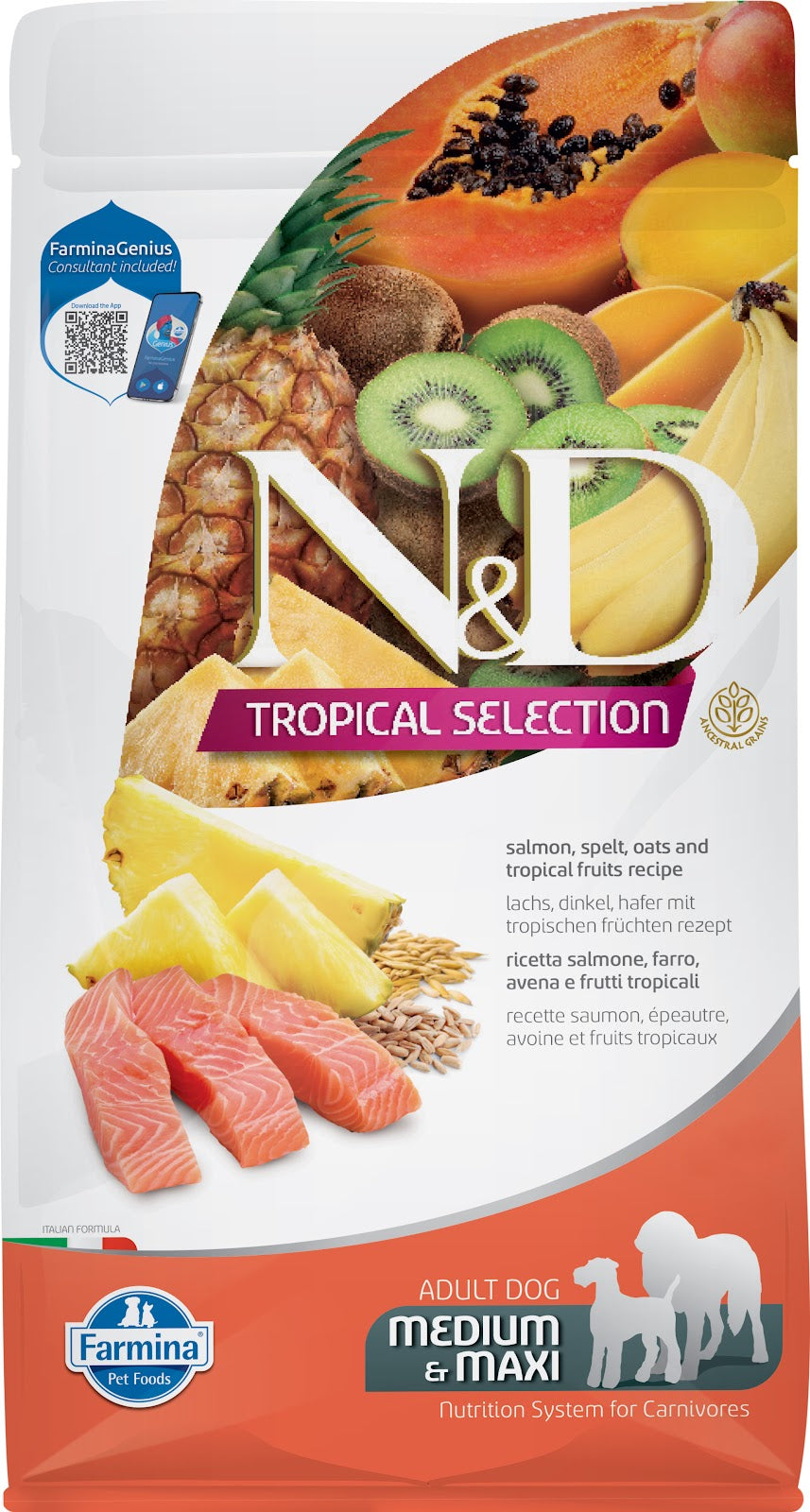 Nourriture sèche N&D Tropical Selection pour chien de races moyennes et grandes