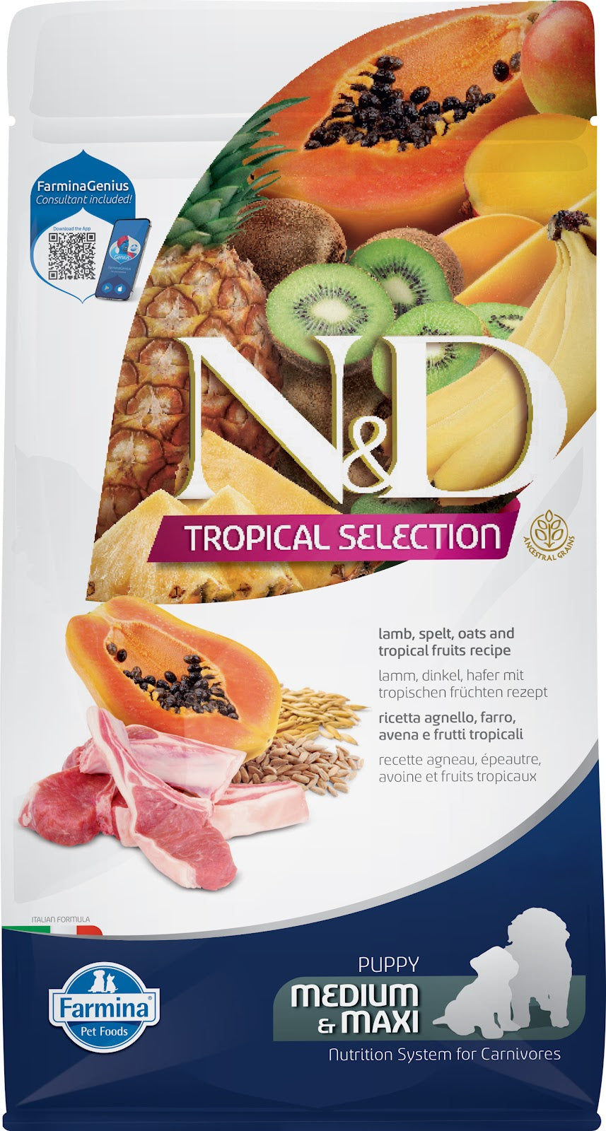 Nourriture sèche N&D Tropical Selection pour chiot