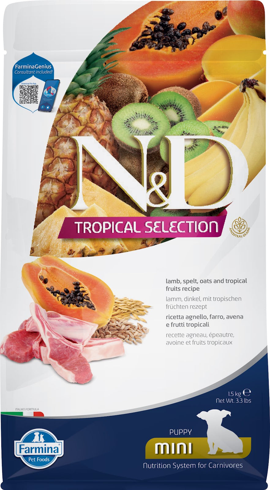 Nourriture sèche N&D Tropical Selection pour chiot
