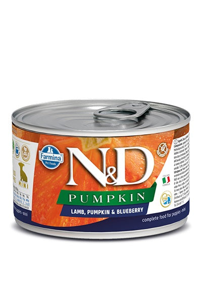 Nourriture humide N&D Citrouille sans grains pour chiot, agneau et bleuet, races mini, 4,9 oz