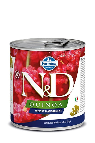 Nourriture humide N&D Quinoa Contrôle de poids sans grains pour chien, agneau, 10 oz