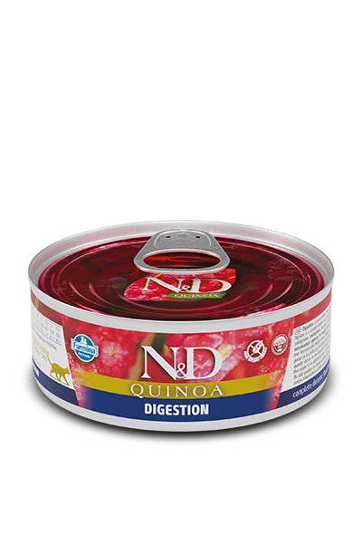 Nourriture humide N&D Quinoa Digestion sans grains pour chat, agneau, 2,8 oz