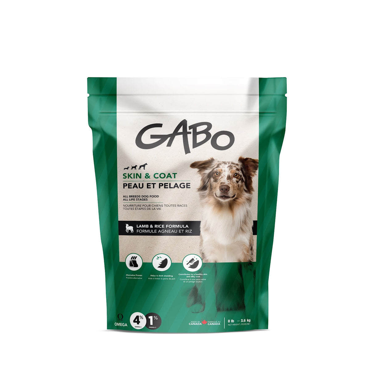 Nourriture sèche peau et pelage pour chien