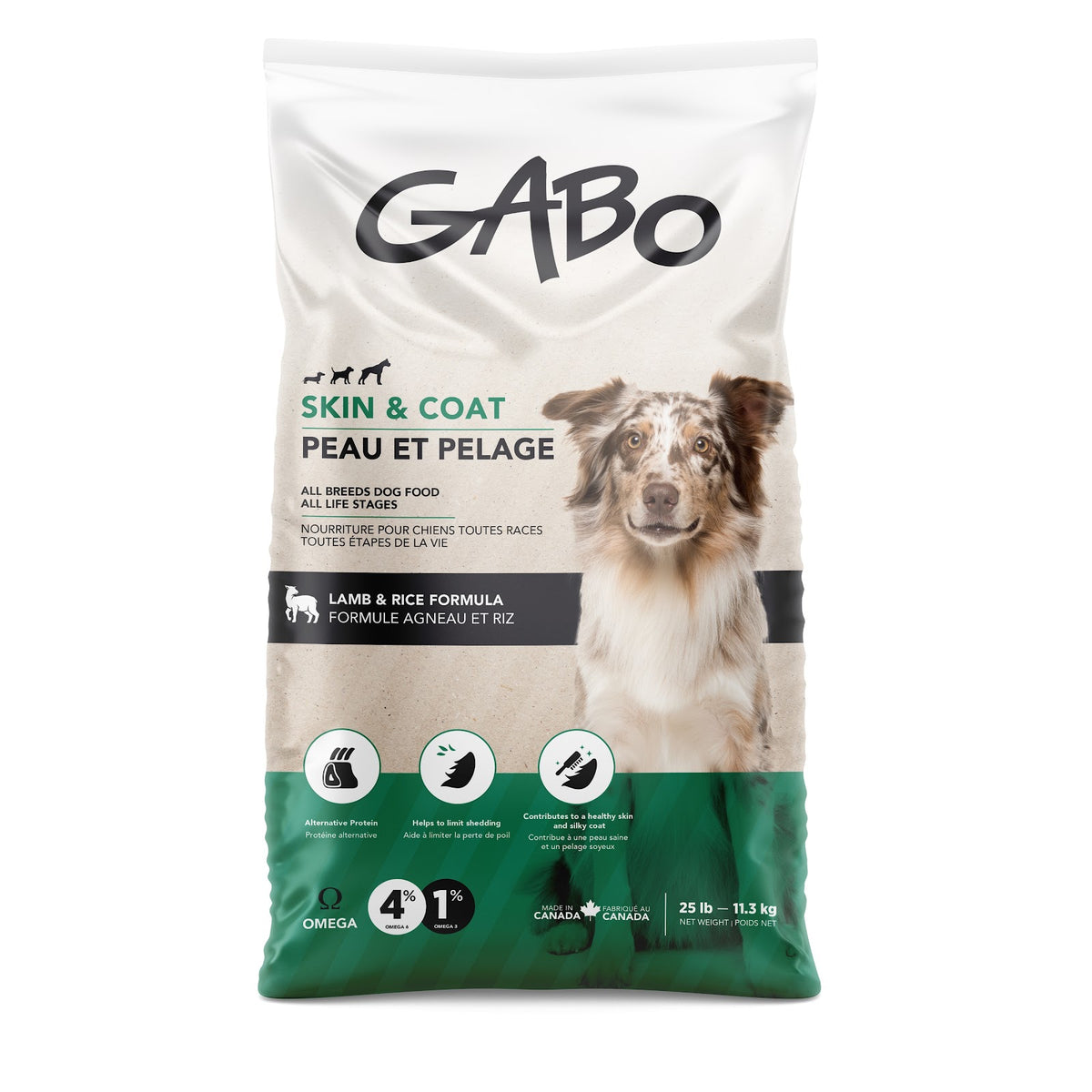 Nourriture sèche peau et pelage pour chien