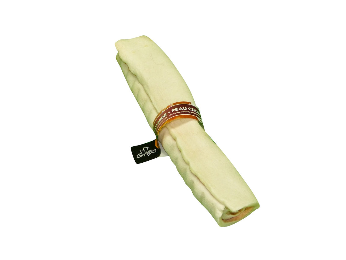 Gâterie en cuir brut blanc