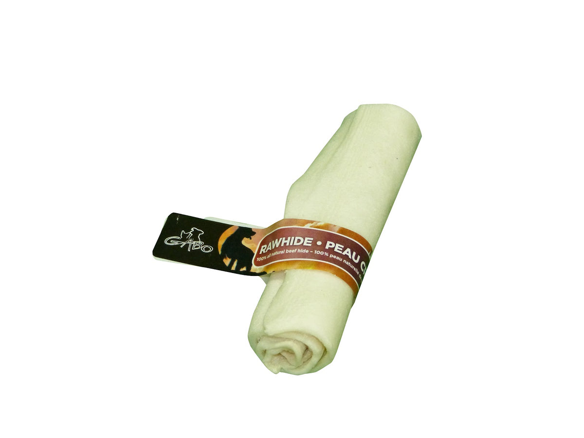 Gâterie en cuir brut blanc