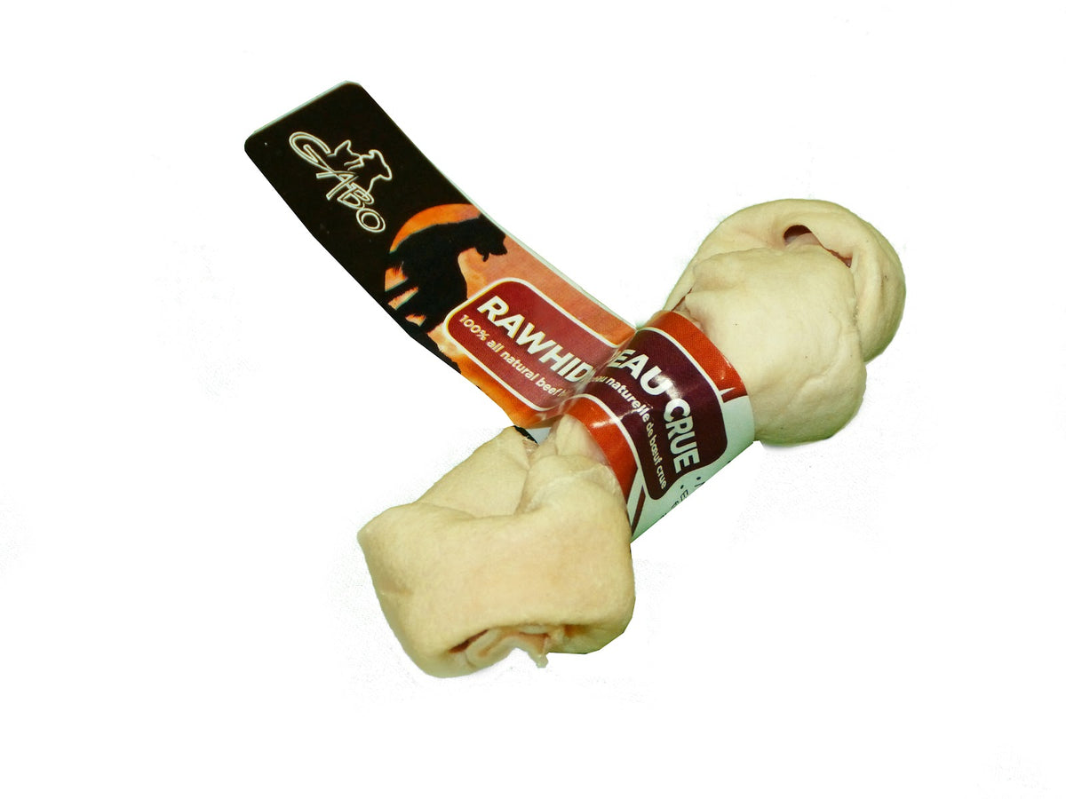 Gâterie en cuir brut blanc