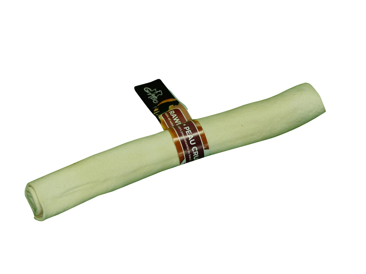 Gâterie en cuir brut blanc