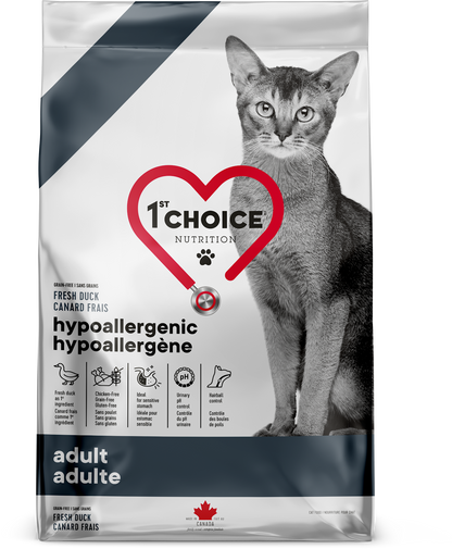 Hypoallergène sans grains canard 1st Choice - nourriture sèche pour chat