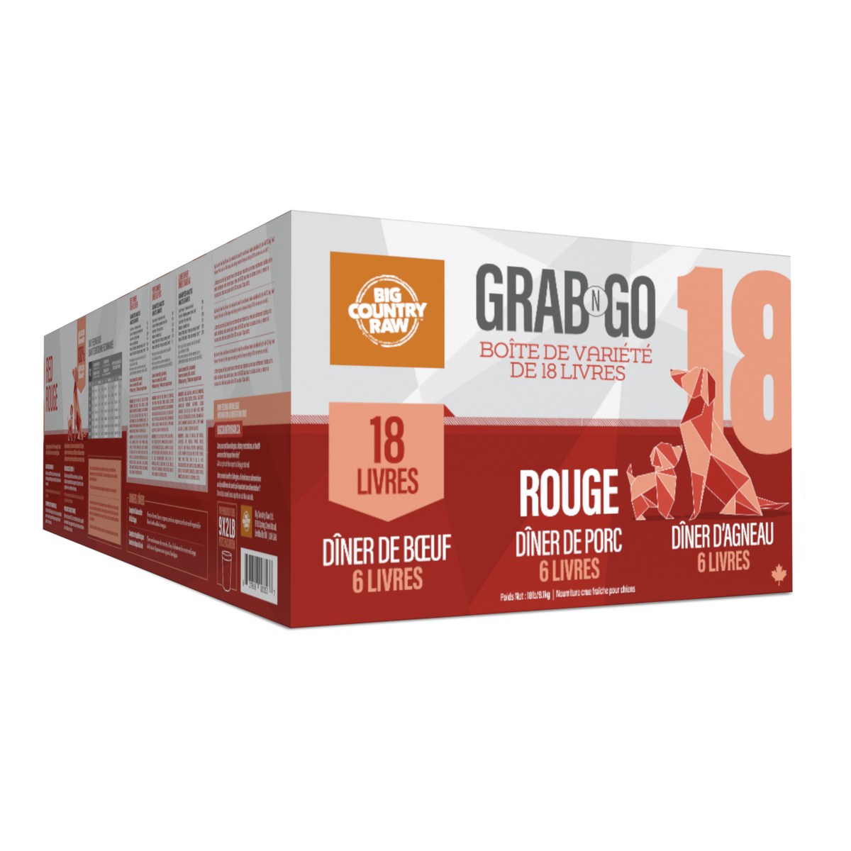 Grab N Go boîte variété - nourriture crue pour chien