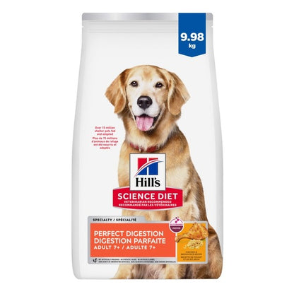 Digestion parfaite sénior 7+ poulet, avoine et riz brun - nourriture sèche pour chien 9,98 kg