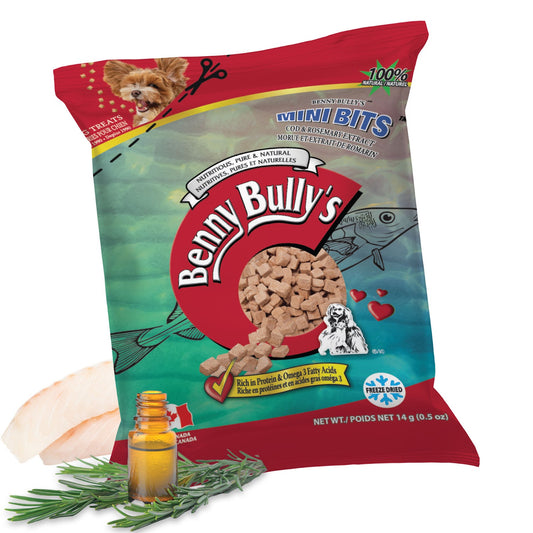 Gâteries en mini bouchées pour chien en mini sac