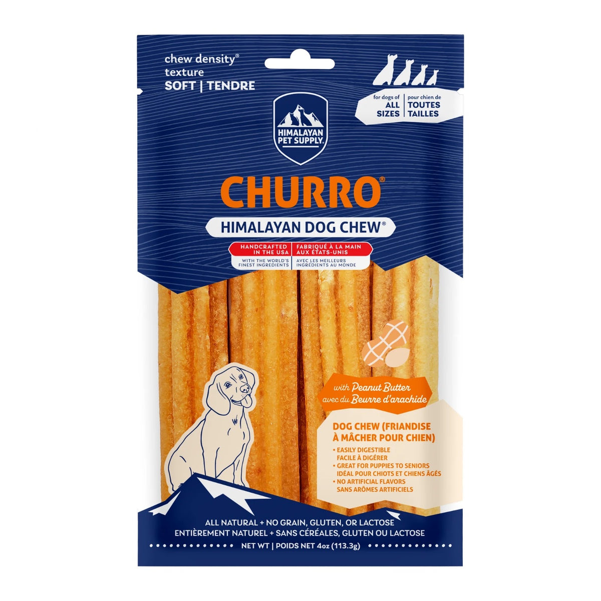 Gâterie à mâcher Churro pour chien