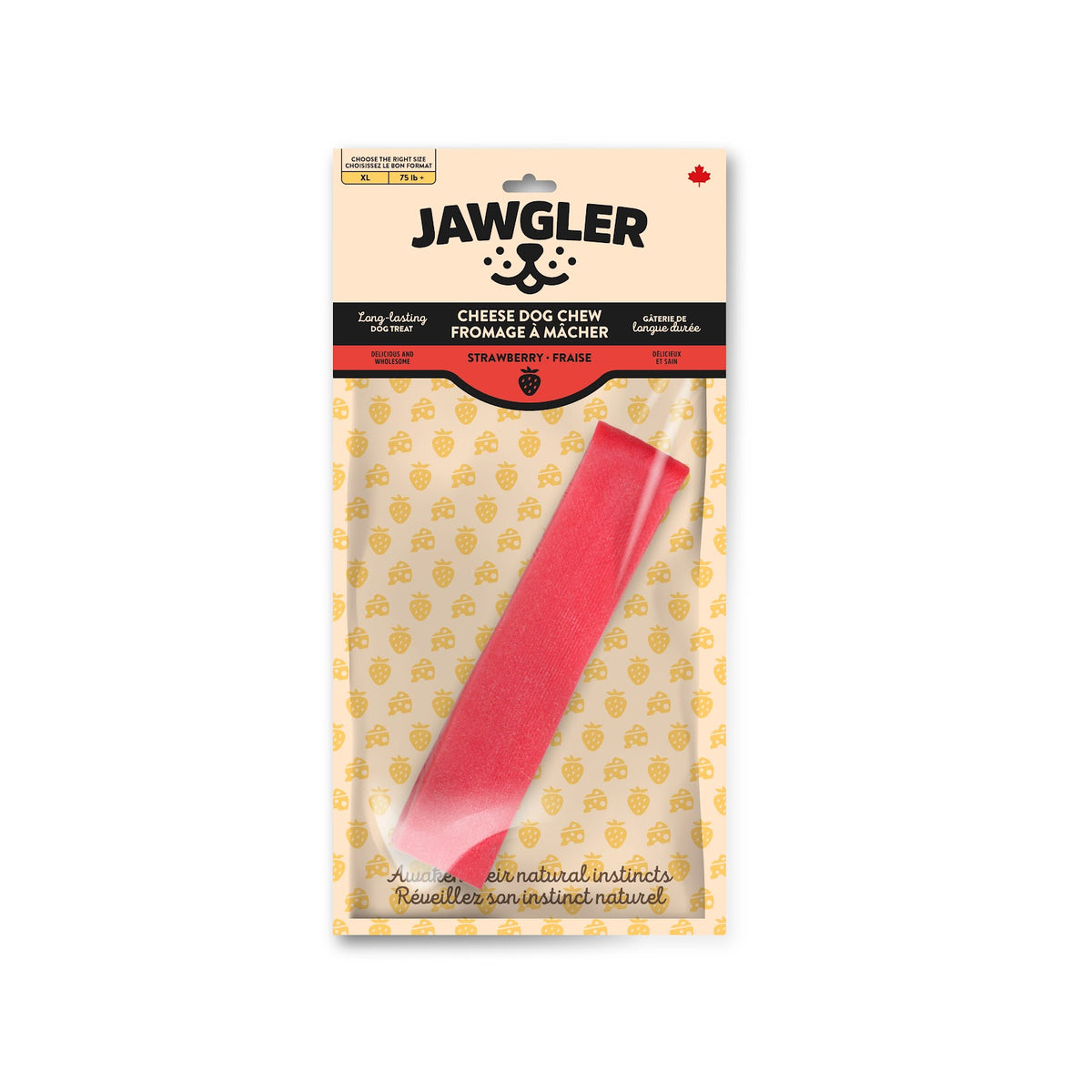 Fromage fraise Jawgler - gâterie à mâcher pour chien