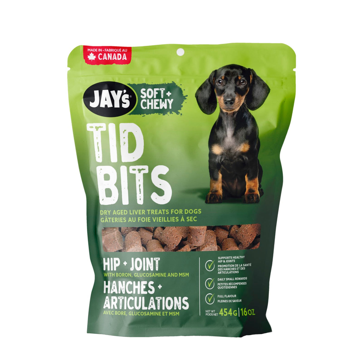 Gâteries Tid Bits hanches et articulations pour chien