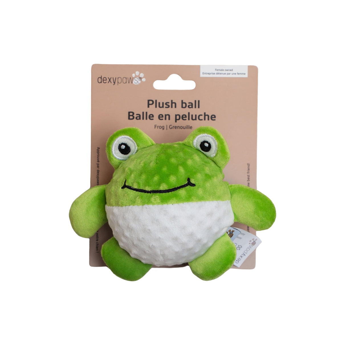 Peluche avec balle intégrée Dexypaws - jouet pour chien