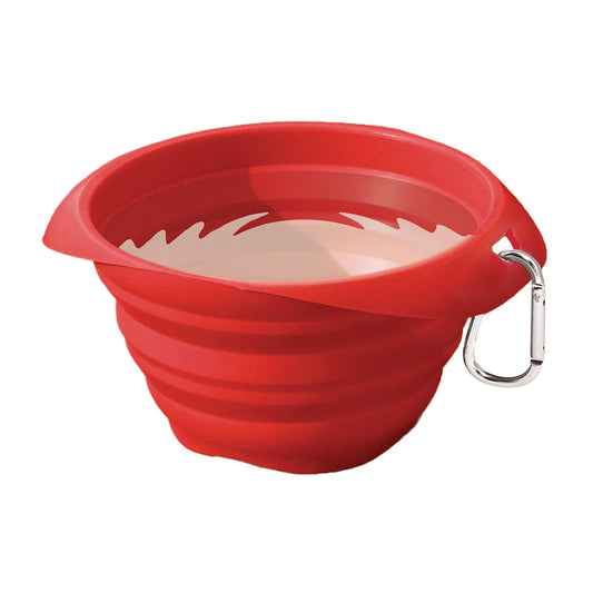 Bol rétractable en silicone 24 oz, rouge