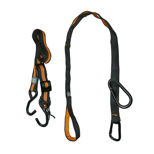 Attache en tyrolienne pour voiture, orange et noire