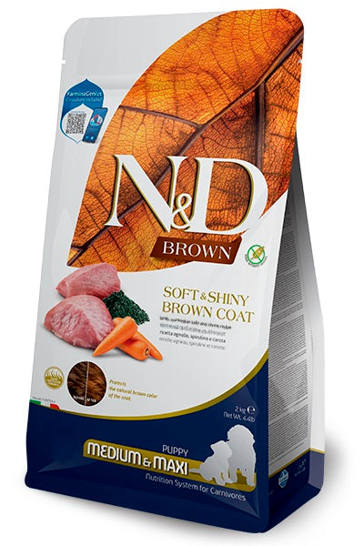 Nourriture Brown sans grains à l'agneau, kelp et carotte pour chiot races moyennes et grandes 4,4 lb