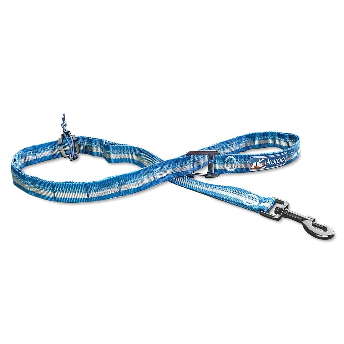 Laisse Stub RSG à conception en échelle ajustable bleu côtier et gris charbon pour chien