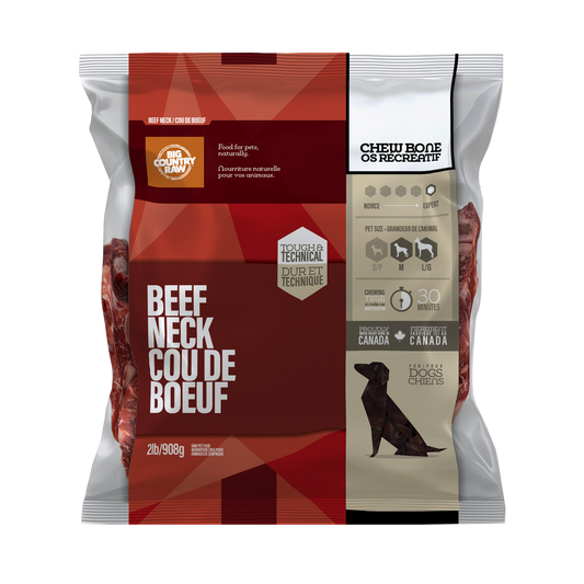 Cou de bœuf 2 lb - os cru pour chien