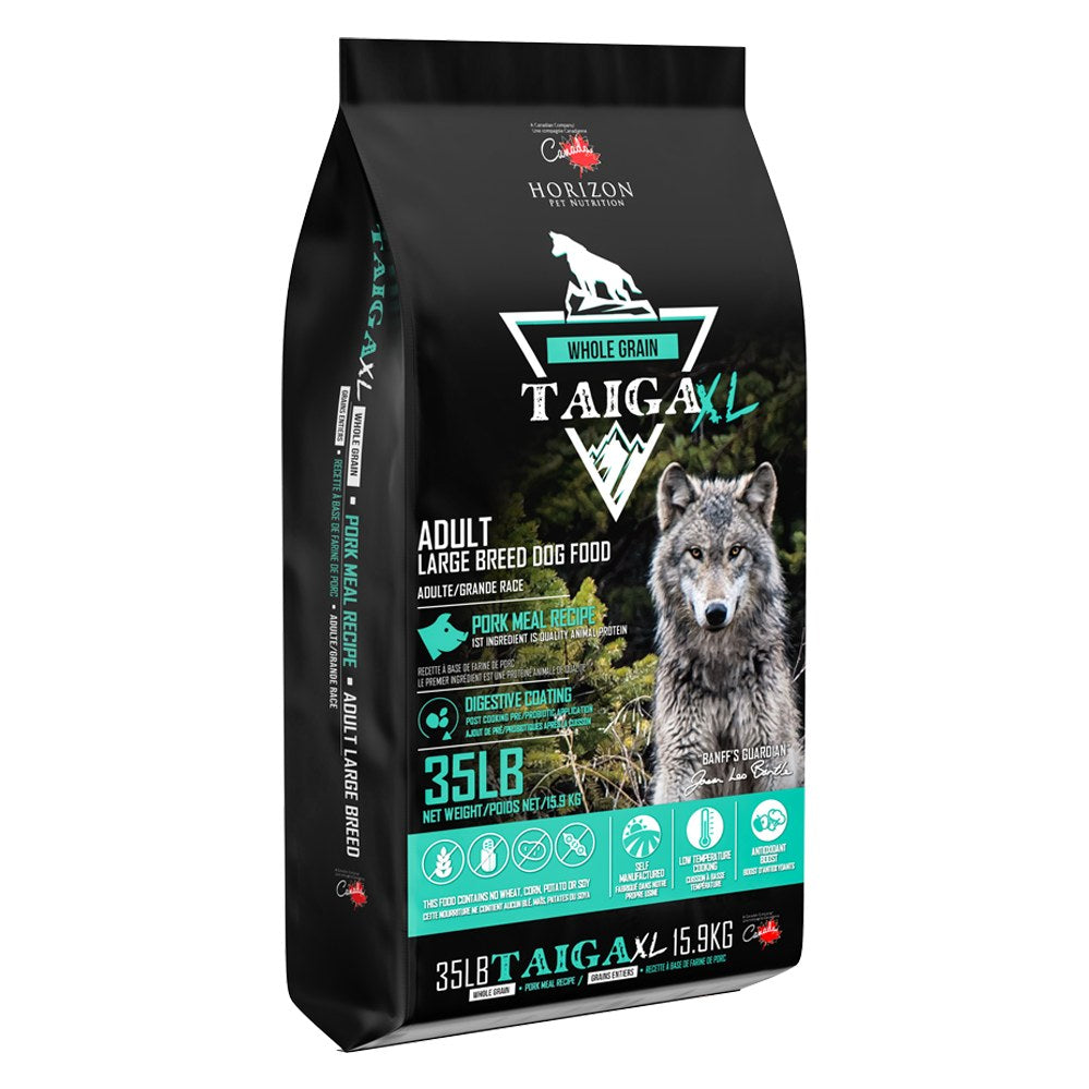Nourriture XL avec grains entiers au porc pour chien grande race 15,9 kg