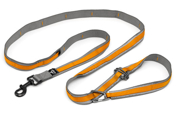 Laisse Quantum 6 en 1 ajustable 48 à 72 po, orange