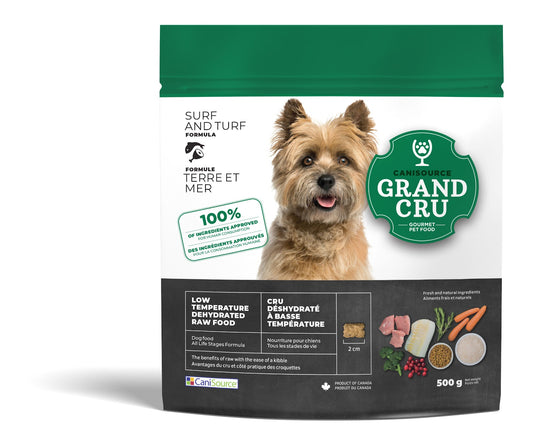 Nourriture déshydratée Grand Cru Terre et mer pour chien
