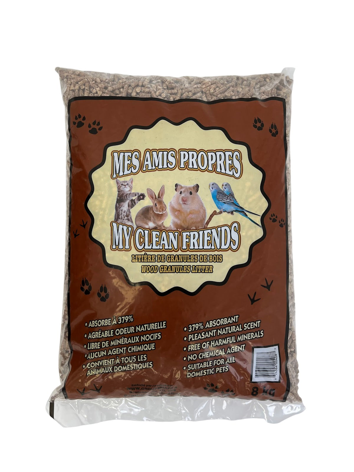 Litière de granules de bois