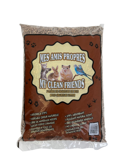 Litière de granules de bois