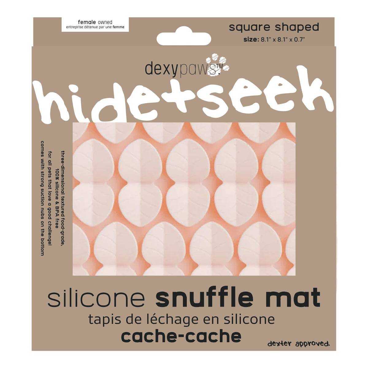 Tapis de léchage en silicone cache-cache