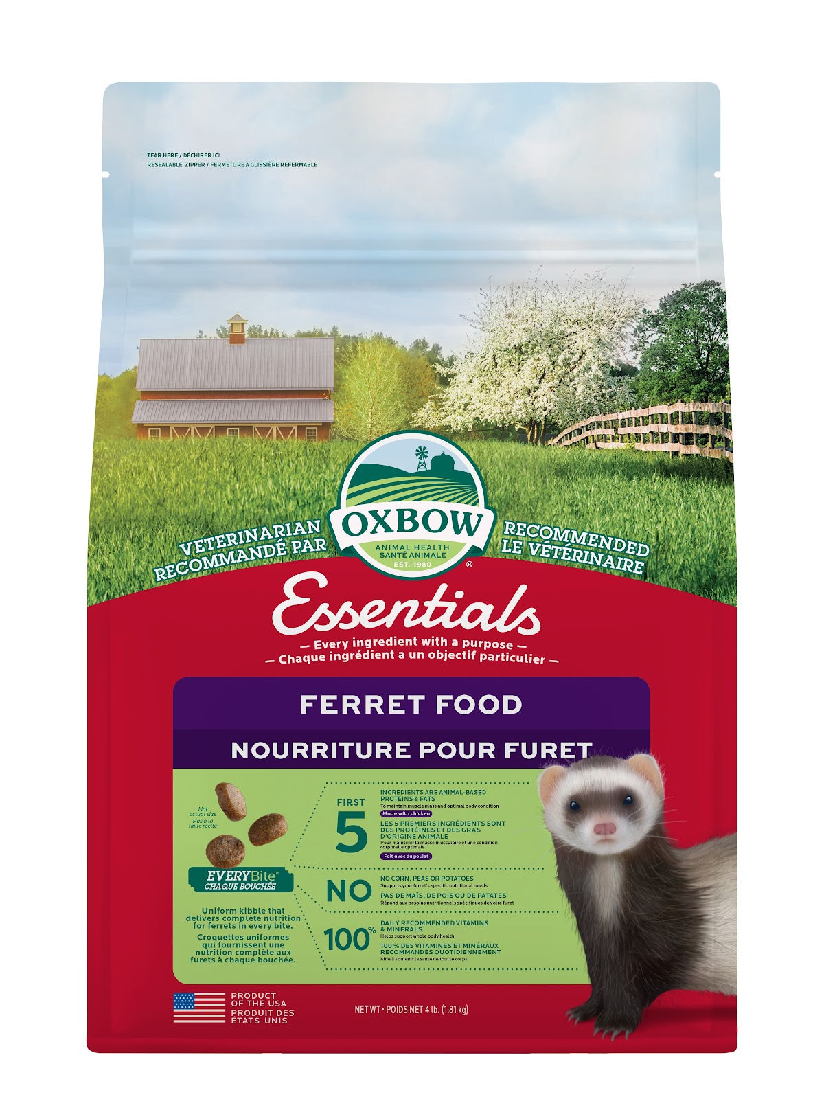 Nourriture Essentials pour furet 4 lb