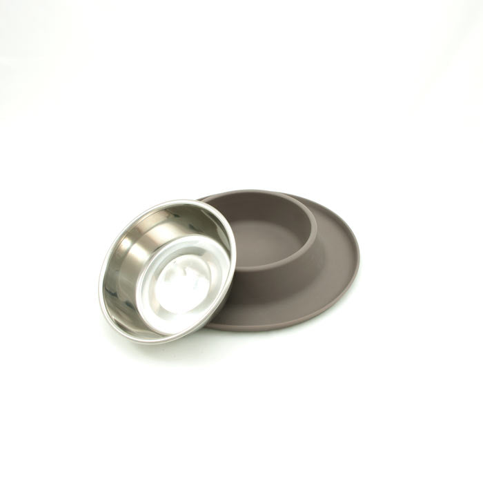 Bol simple en inox avec base en silicone