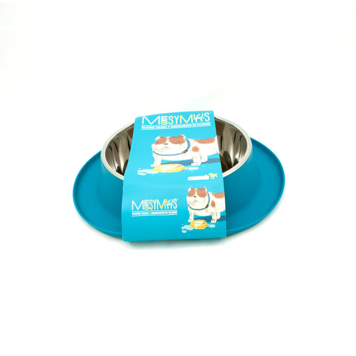 Bol simple en inox avec base en silicone