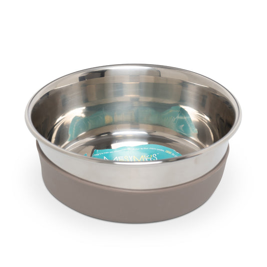Bol en inox épais avec base en silicone amovible