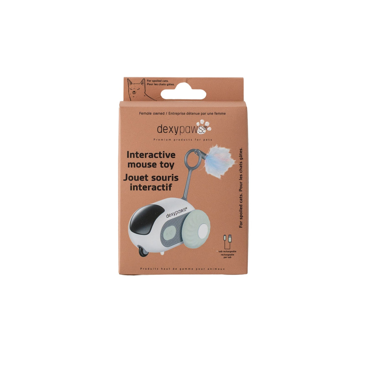 Jouet interactif pour chat, souris, vert sauge