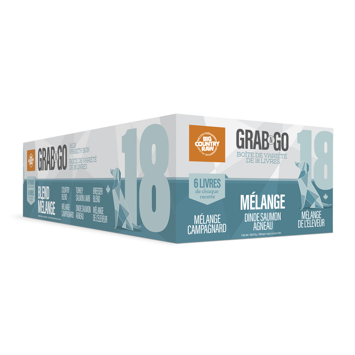 Grab N Go boîte variété - nourriture crue pour chien