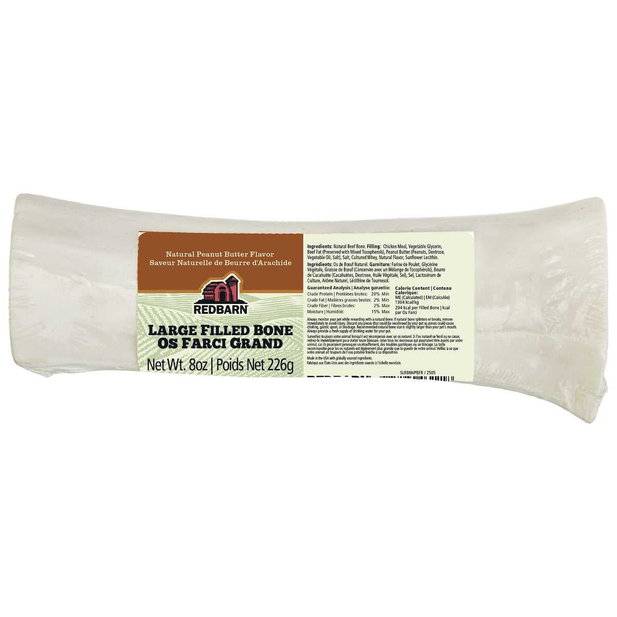 Os naturel farci saveur beurre d'arachide