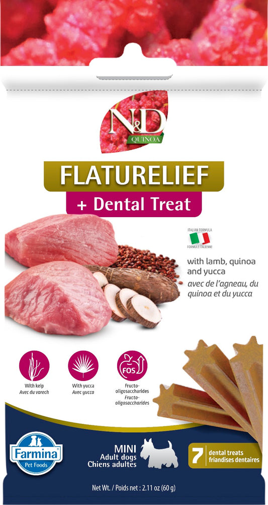 Gâteries dentaires N&D Quinoa Gestion des flatulences pour chien